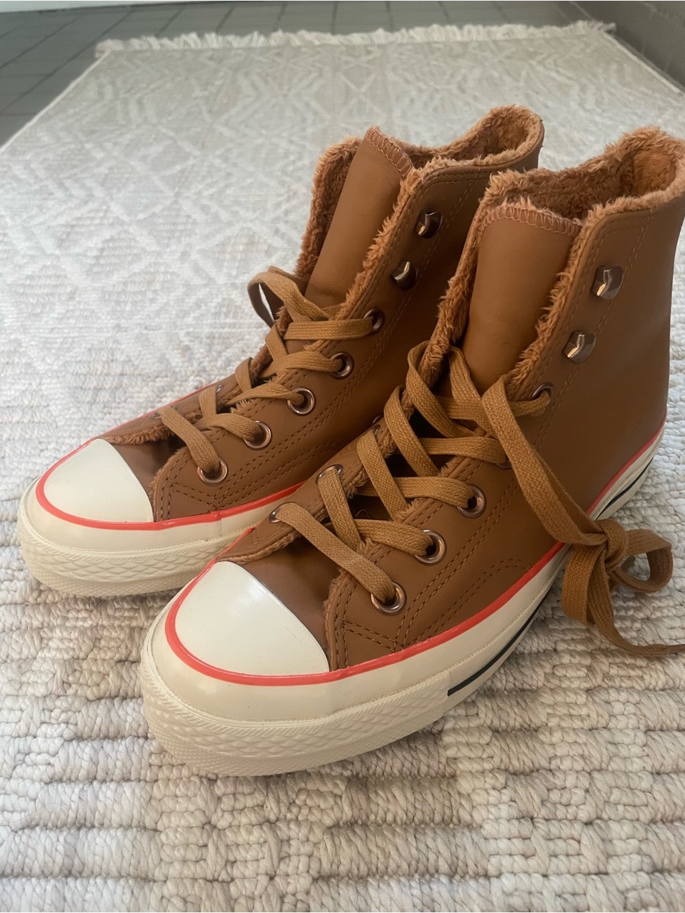 Converse High Top Leather Sneakers, NWOT, Size 6.5
